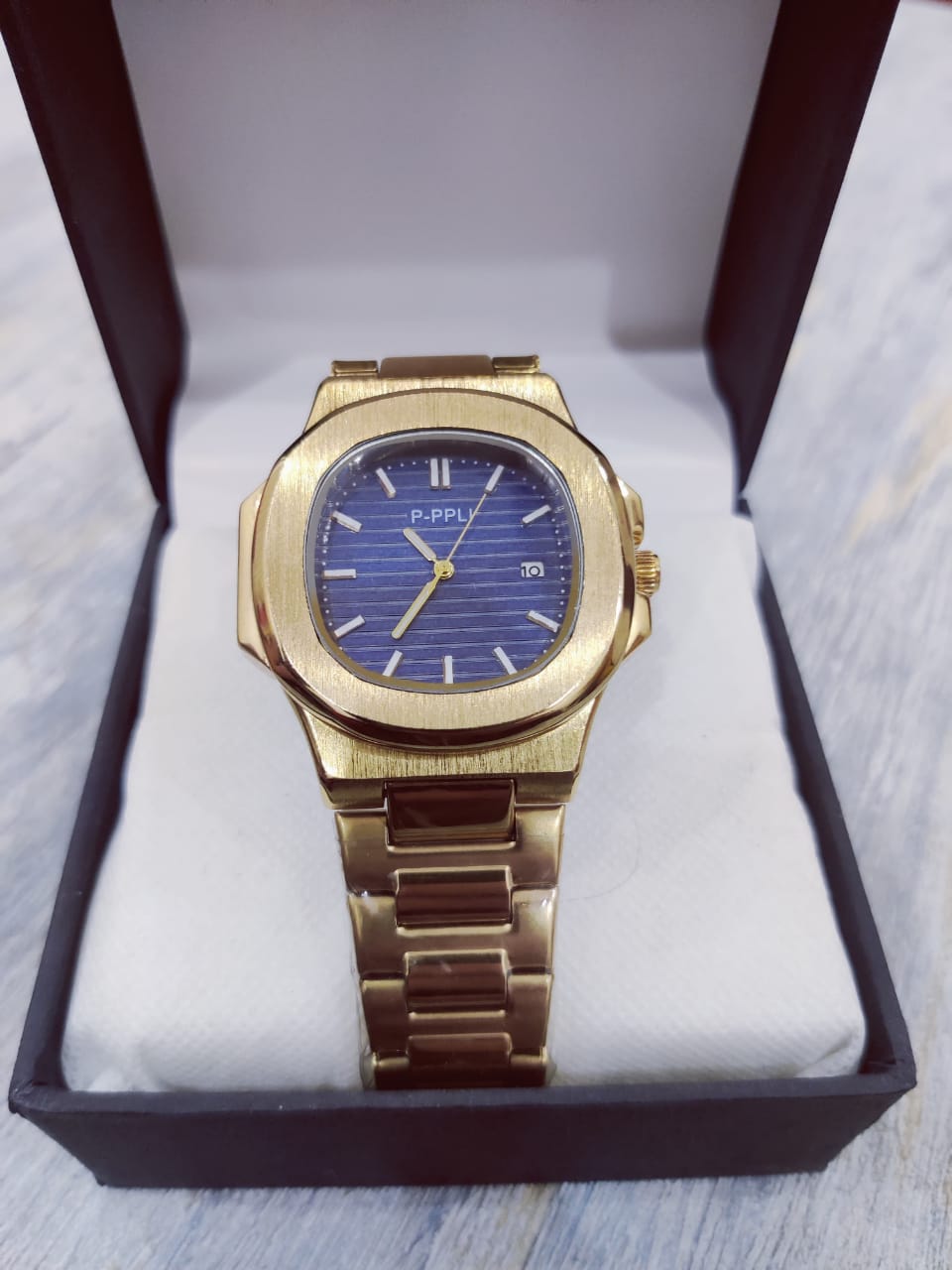 Patek Philippe Men Watch | Golden Colour With Blue Dial