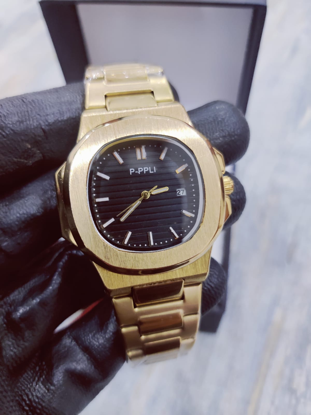 Patek Philippe Men Watch | Golden Colour With Black Dial