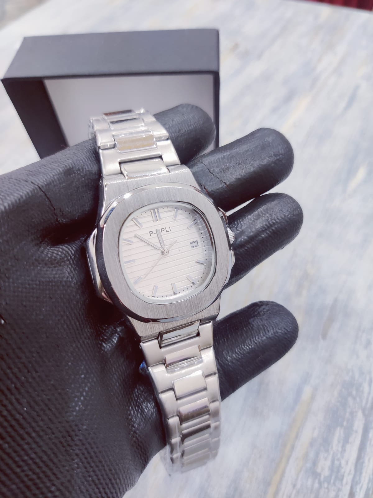 Patek Philippe Men Watch | Silver Colour With White Dial