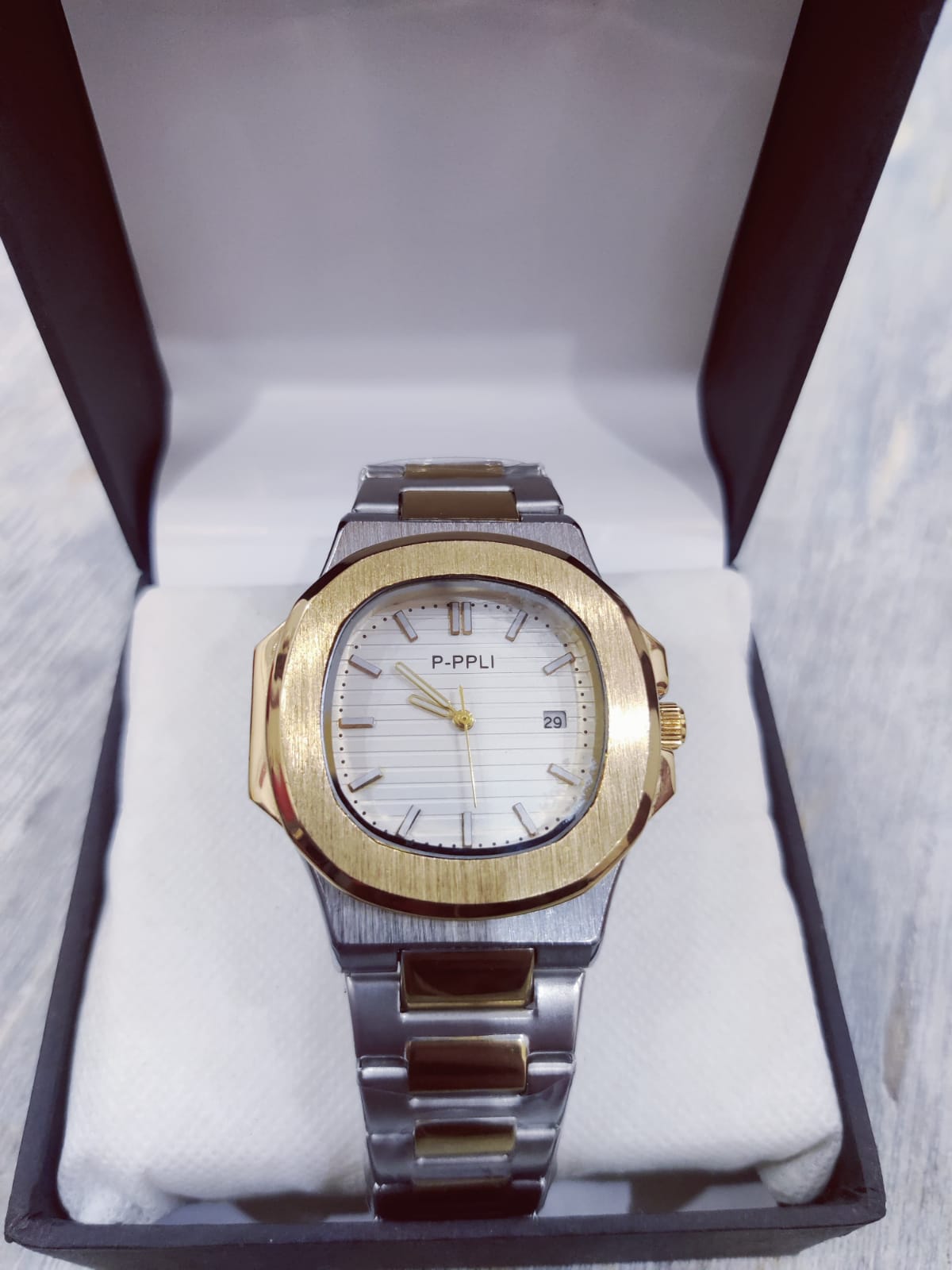 Patek Philippe Men Watch | Tow Tone Colour With White Dial