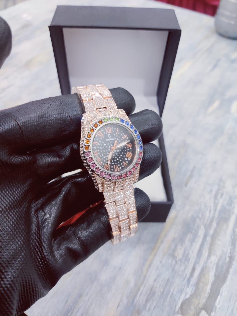 LONGBO Women Watch | Rosegold Colour With Black Dial