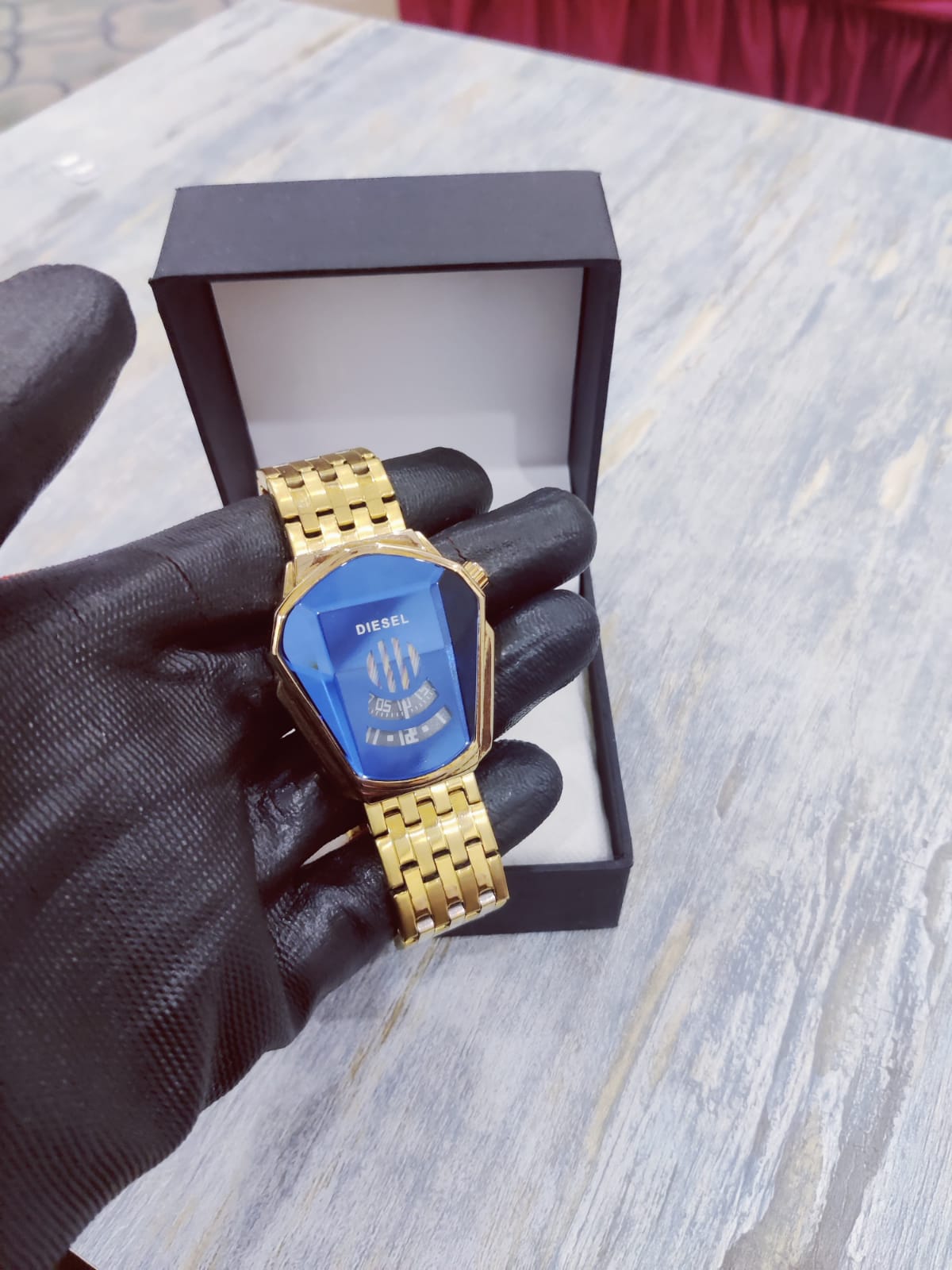 Diesel Men Watch | Golden Colour With Blue Dial