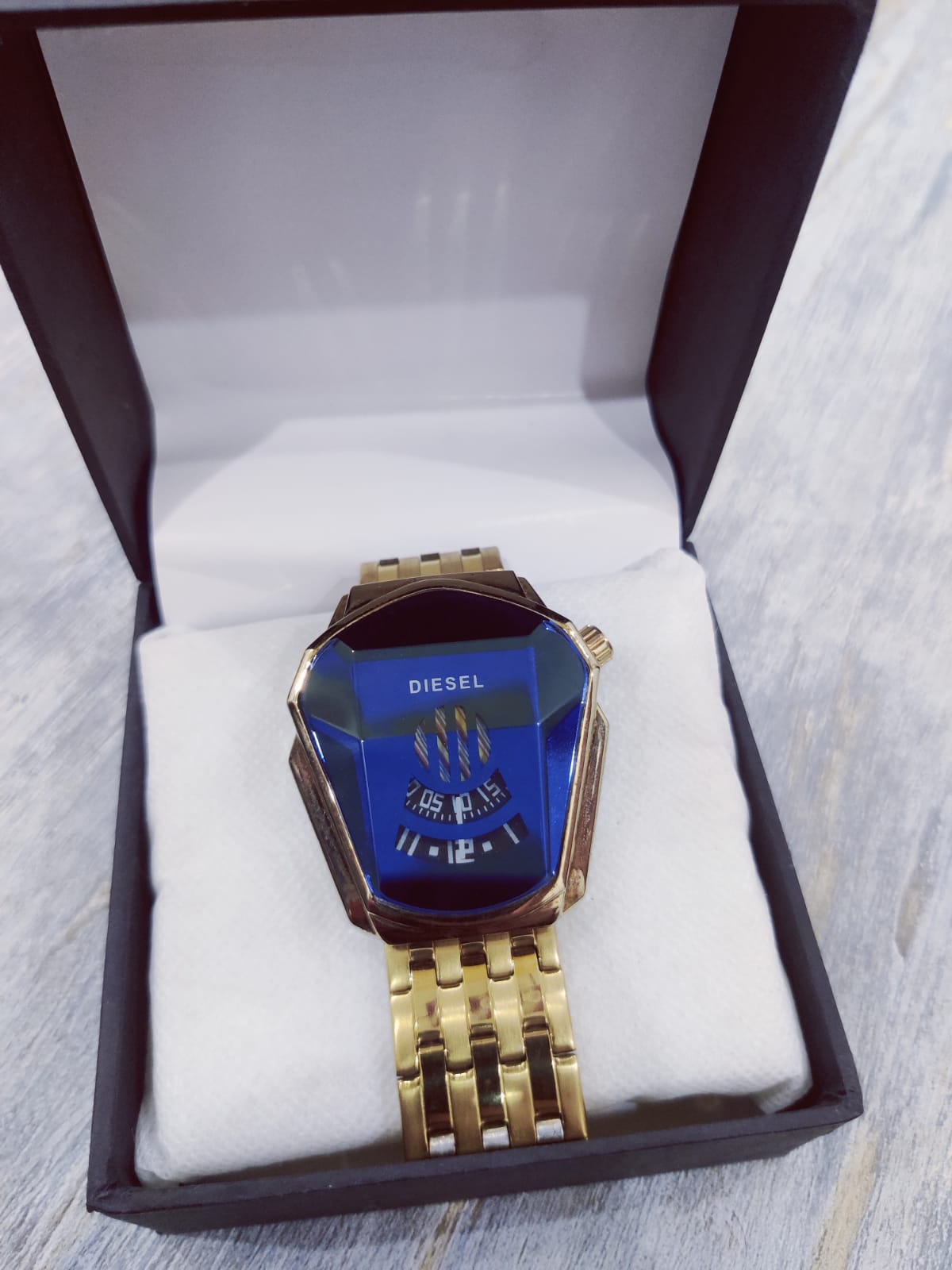 Diesel Men Watch | Golden Colour With Blue Dial